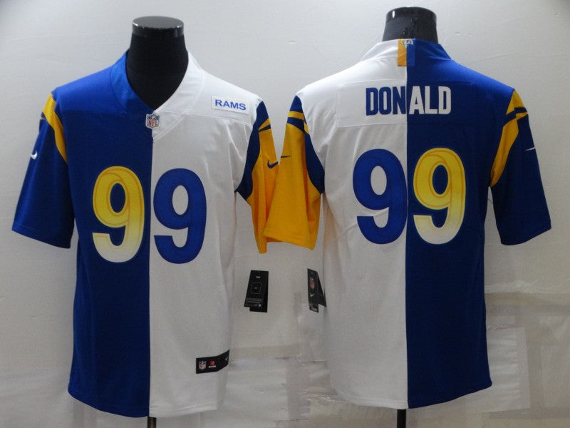 Men's Los Angeles Rams Aaron Donald Blue/White Game Jersey football jersey product view 1