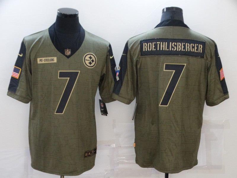 Men's Pittsburgh Steelers Ben Roethlisberger Brown Game Player Jersey football jersey product view 1