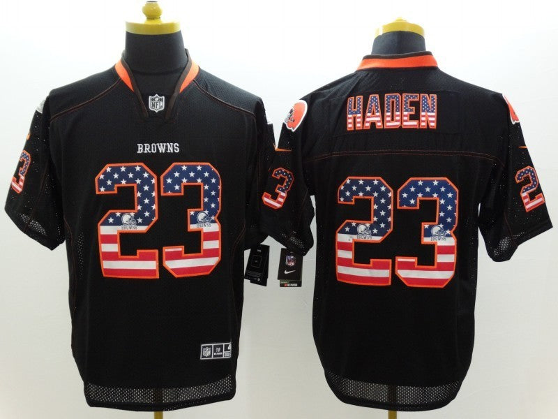 Men's Cleveland Browns Joe Haden #23 Black Game Jersey1 football jersey product view 1