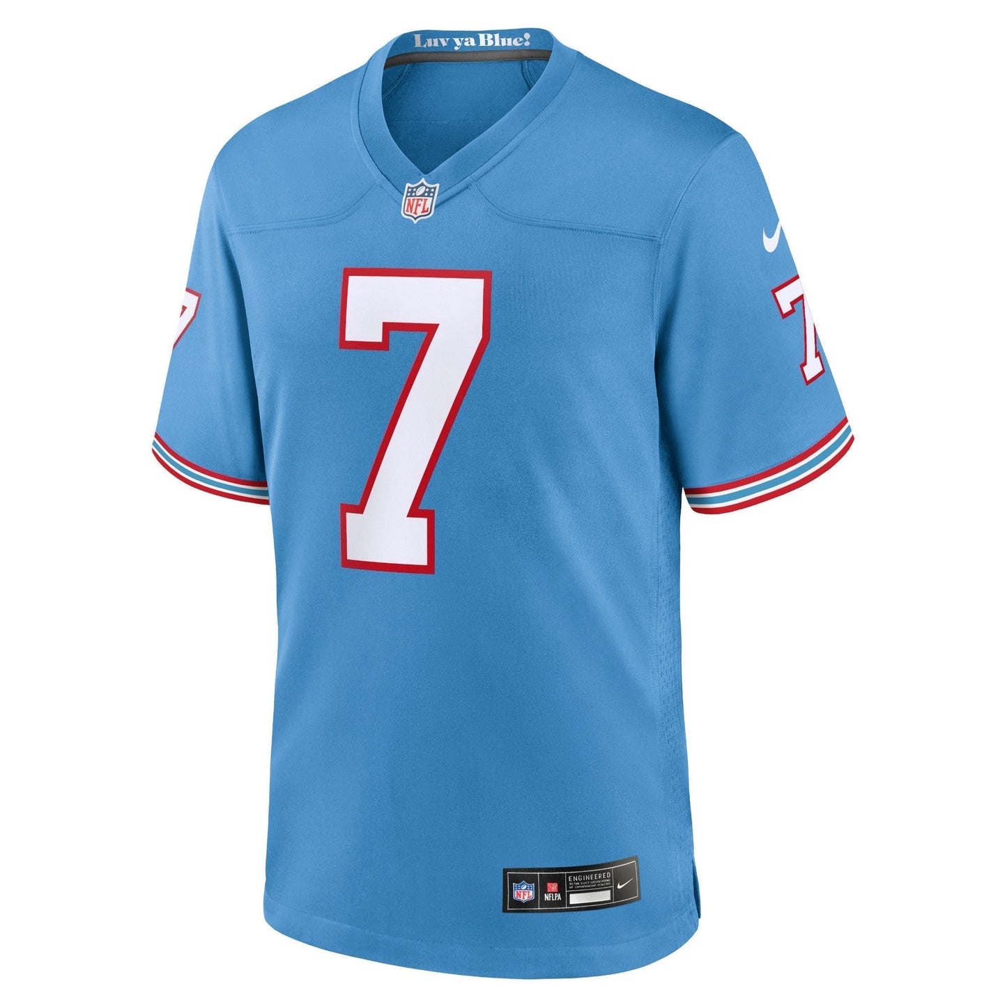 Malik Willis Tennessee Titans Oilers Throwback Alternate Game Jersey - Light Blue football jersey product view 2