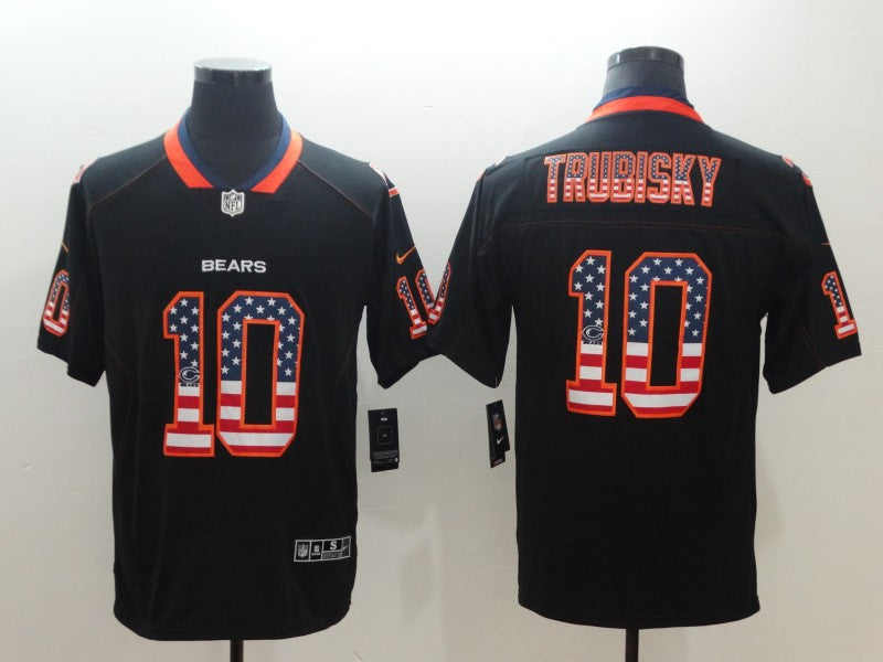 Men's Chicago Bears Mitch Trubisky #10 Black Team Game Jersey1 football jersey product view 1