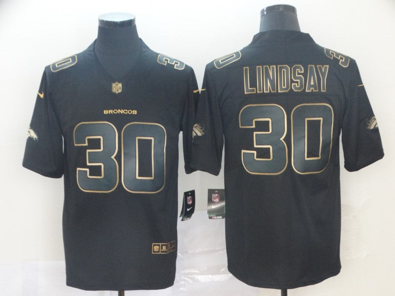 Men's Denver Broncos #30 Phillip Lindsay Black Game Jersey1 football jersey product view 1