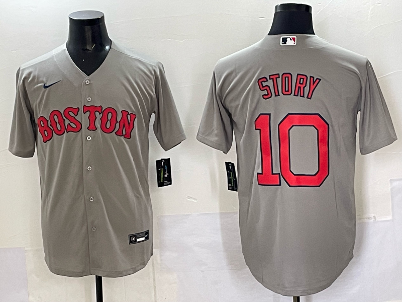 Men's Boston Red Sox Trevor Story Gray Limited Player Jersey baseball jersey product view 1
