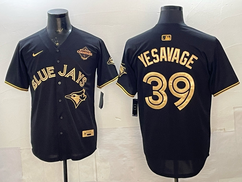Men's Toronto Blue Jays Trey Yesavage #39 Black Player Jersey baseball jersey product view 1
