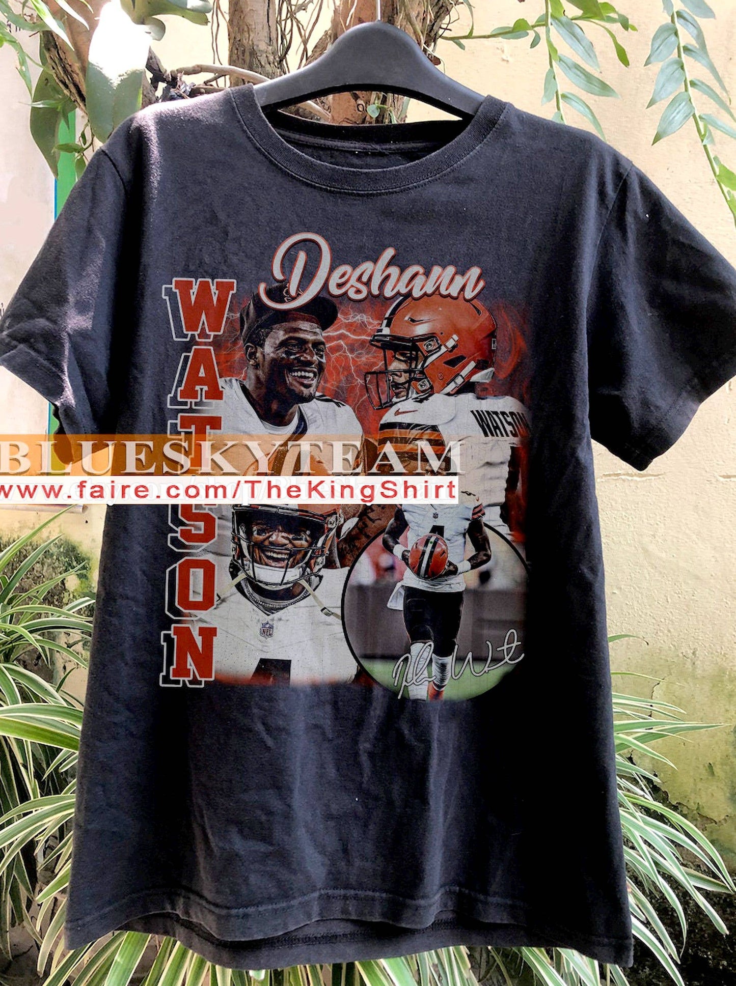 Vintage 90s Deshaun Watson T-Shirt Retro Football Bootleg Te Unisex T-shirt, Sweatshirt, Hoodie, Long Sleeve Tee - T-Shirt, Sweatshirt, Hoodie