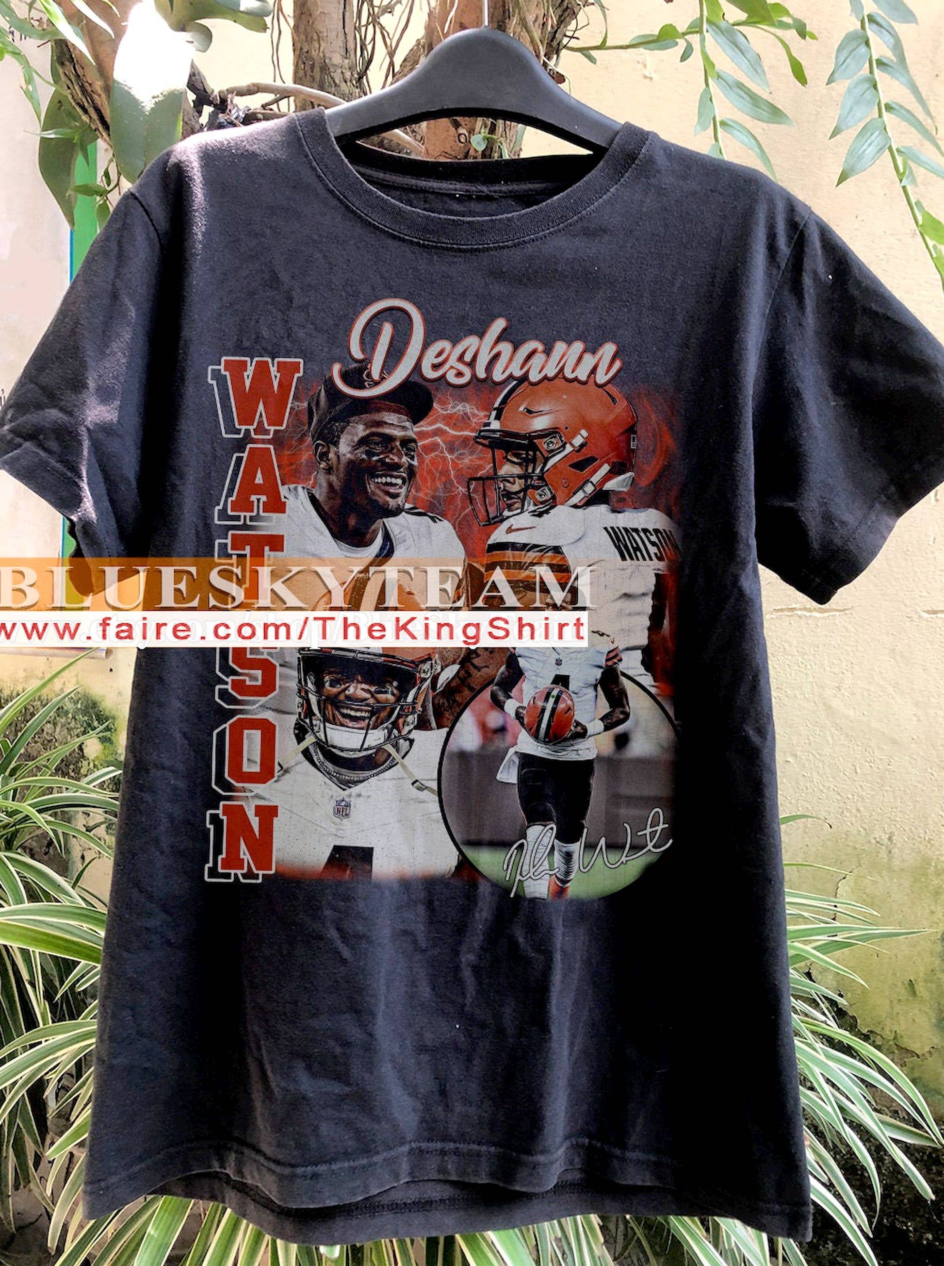 Vintage 90s Deshaun Watson T-Shirt Retro Football Bootleg Te Unisex T-shirt, Sweatshirt, Hoodie, Long Sleeve Tee - T-Shirt, Sweatshirt, Hoodie
