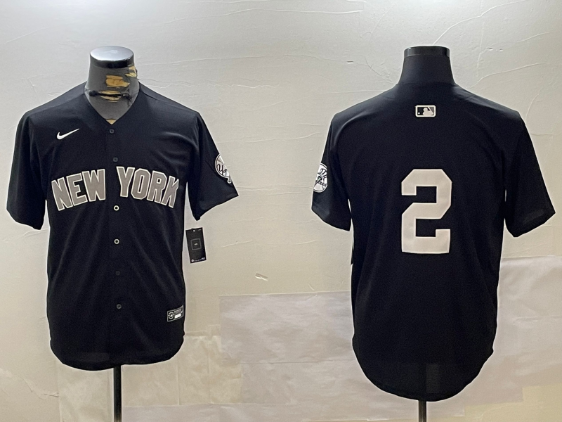 Men's New York Yankees Derek Jeter Black Game Jersey baseball jersey product view 1
