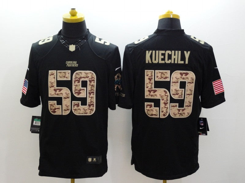 Men's Carolina Panthers Luke Kuechly #59 Black Alternate Game Jersey1 football jersey product view 1