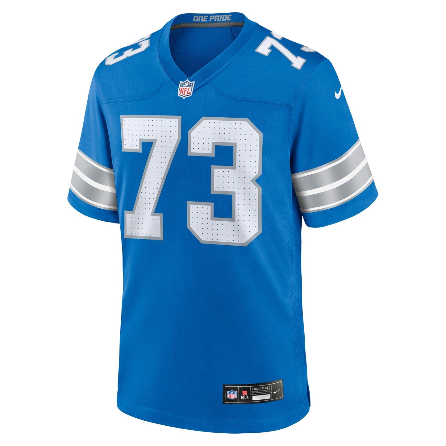 Christian Mahogany Detroit Lions Team Game Jersey - Blue football jersey product view 2
