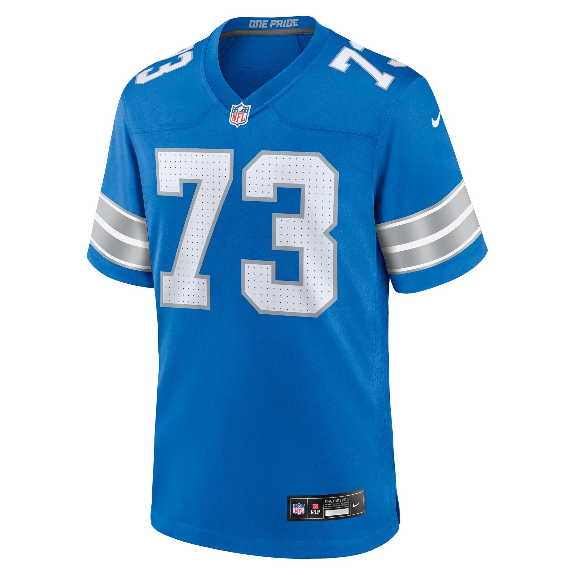 Christian Mahogany Detroit Lions Team Game Jersey - Blue football jersey product view 2