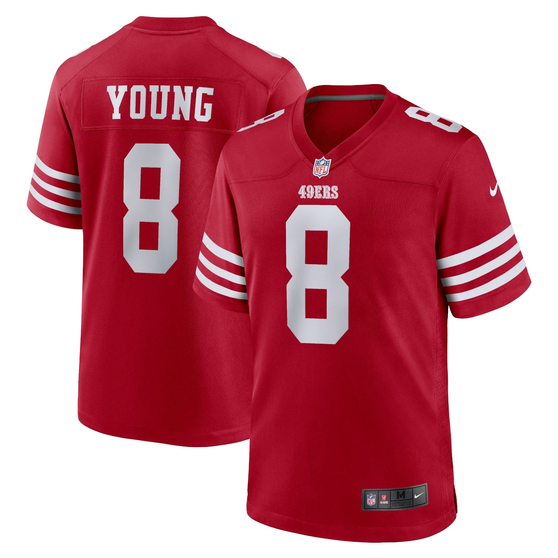Steve Young San Francisco 49ers Retired Game Jersey - Scarlet football jersey product view 1