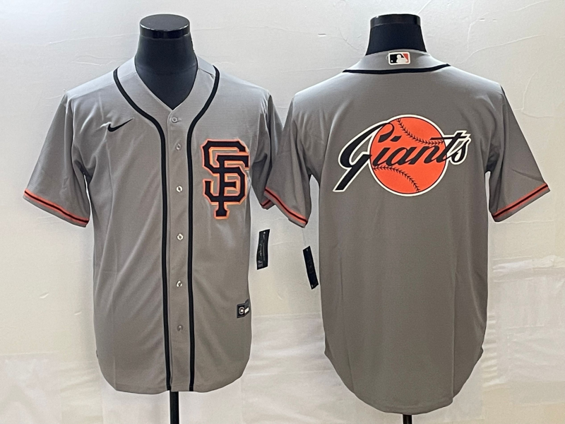 Men's San Francisco Giants Gray Road Replica Team Jersey baseball jersey product view 1