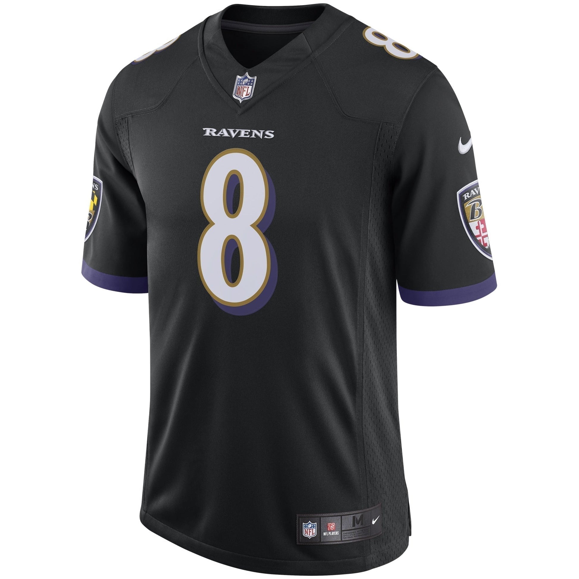 Lamar Jackson Baltimore Ravens Speed Machine Limited Jersey - Black football jersey product view 2