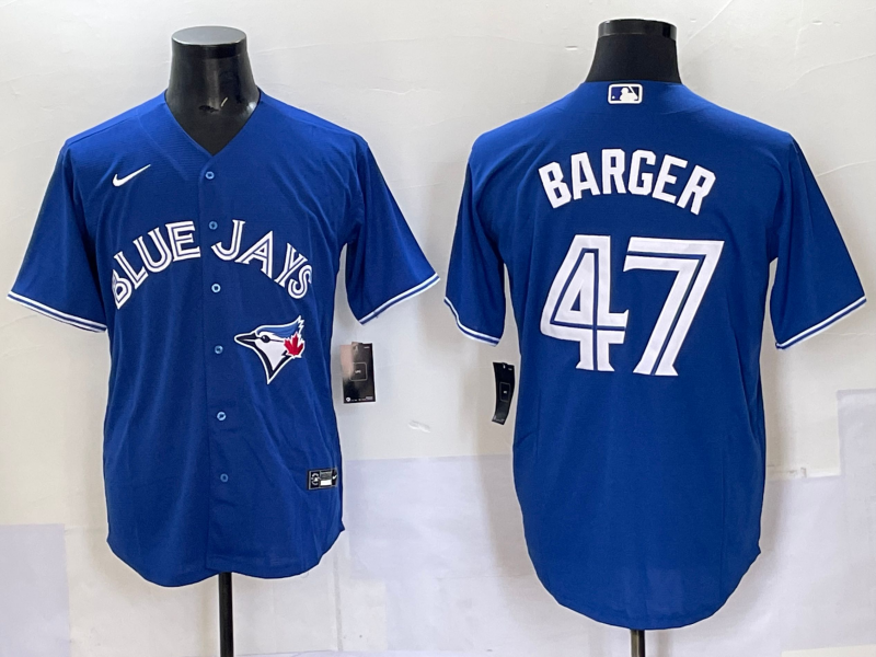 Men's Toronto Blue Jays Addison Barger #47 Royal Replica Player Jersey baseball jersey product view 1