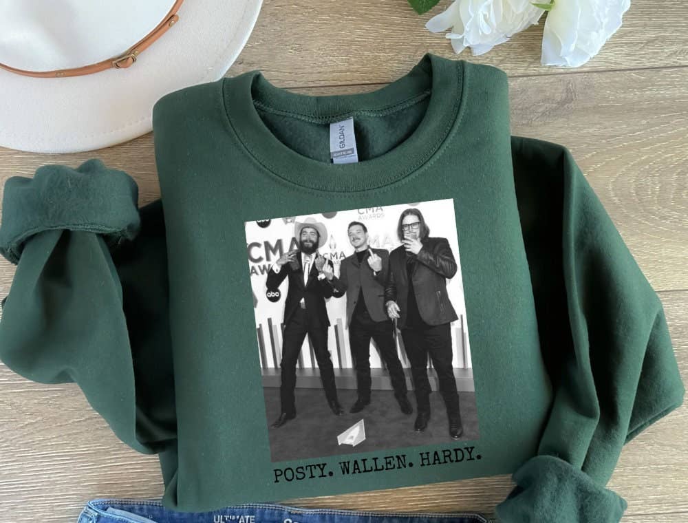 Country Bad Boy Trio Post Malone Sweatshirt Unisex T-shirt, Sweatshirt, Hoodie, Long Sleeve Tee - T-Shirt, Sweatshirt, Hoodie
