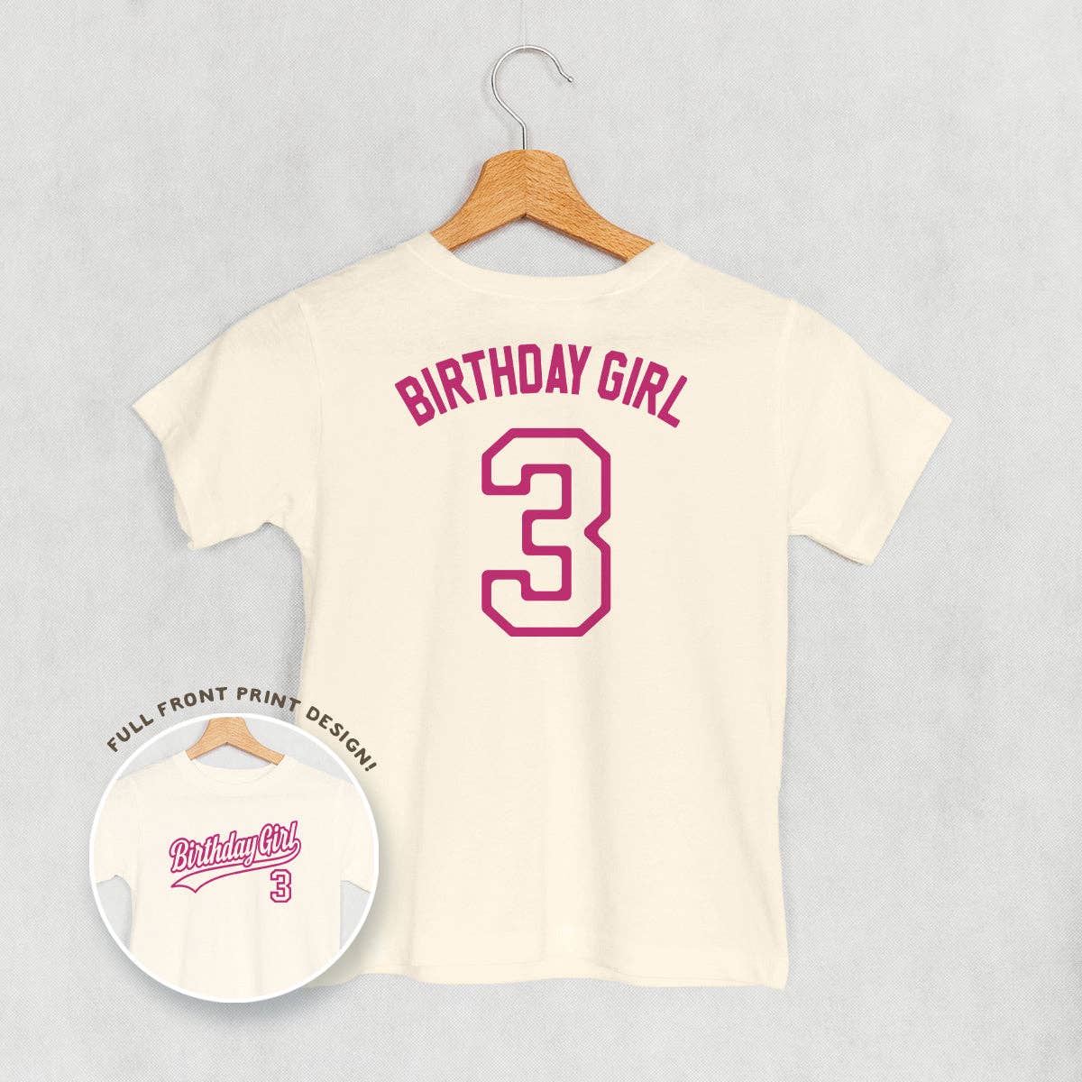 Birthday Girl Varsity #3 (Kids Back Print) Unisex T-shirt, Sweatshirt, Hoodie, Long Sleeve Tee - T-Shirt, Sweatshirt, Hoodie