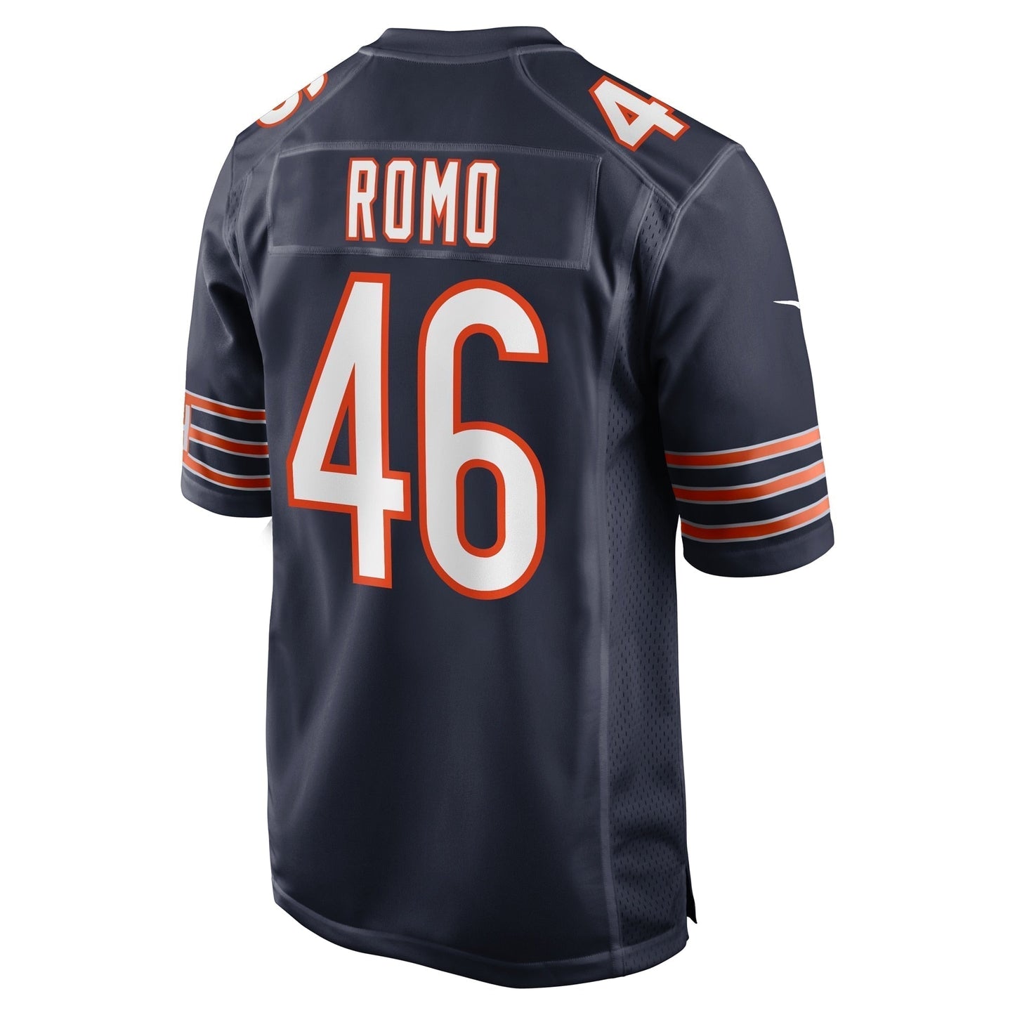 John Parker Romo Chicago Bears Team Game Jersey - Navy football jersey product view 3