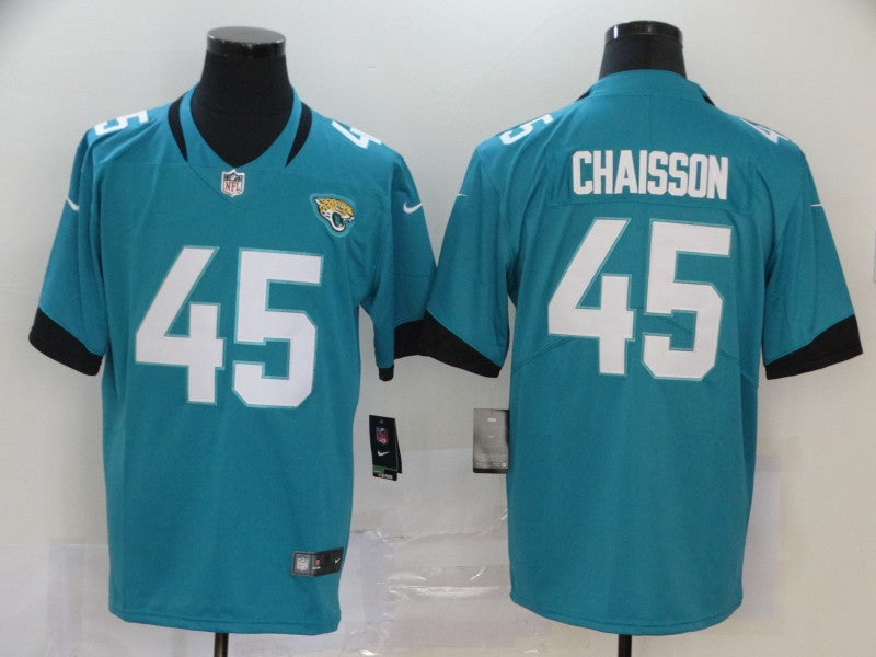Men's Jacksonville Jaguars K'Lavon Chaisson #45 Teal Game Jersey1 football jersey product view 1