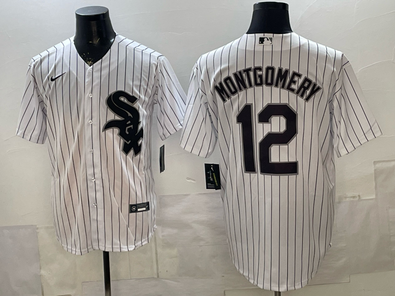 Men's Chicago White Sox Colson Montgomery #12 White Home Replica Jersey baseball jersey product view 1