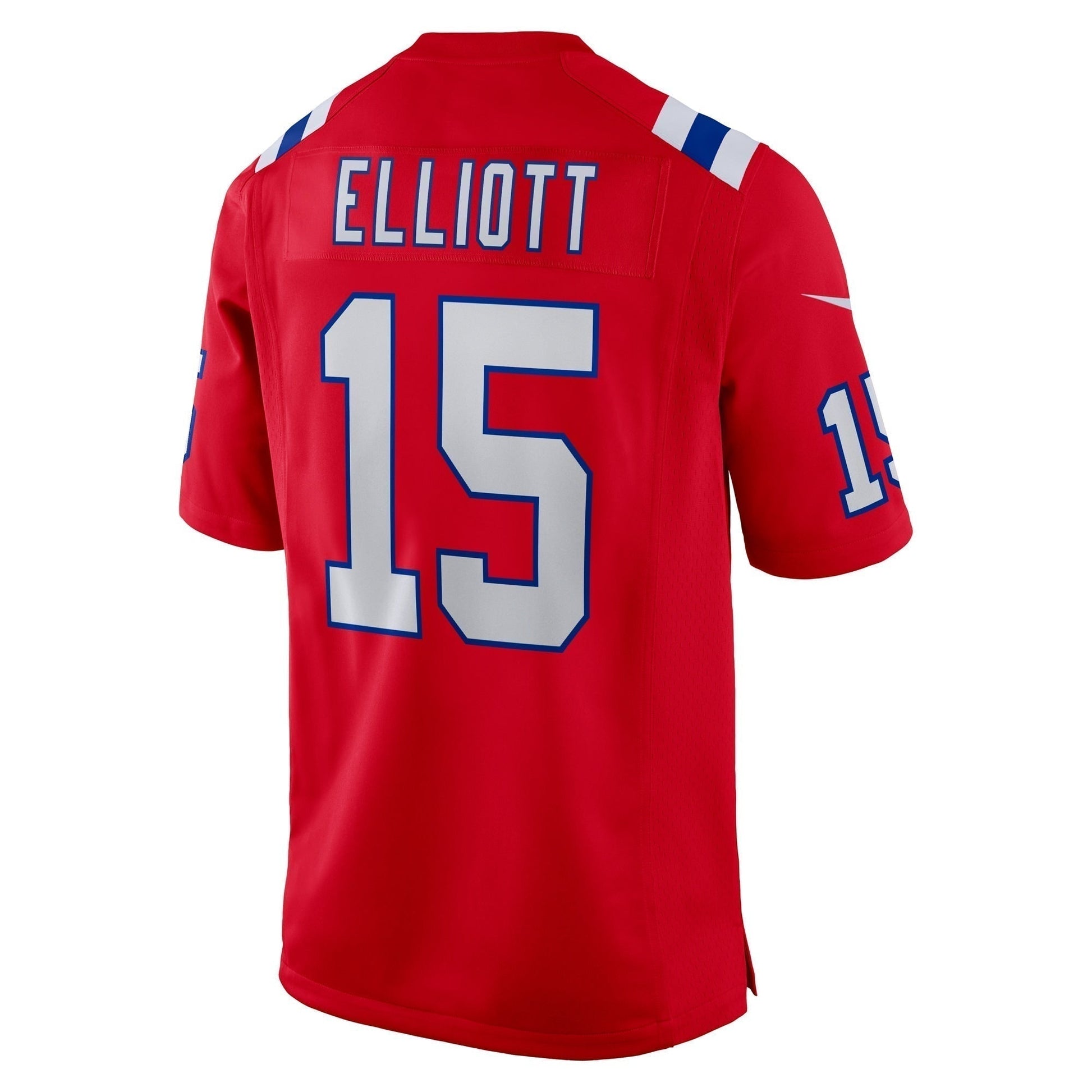 Ezekiel Elliott New England Patriots Male Adult Alternate Game Jersey - Red football jersey product view 3