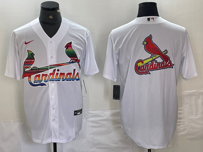 Men's St. Louis Cardinals White Alternate Replica Team Jersey baseball jersey product view 1