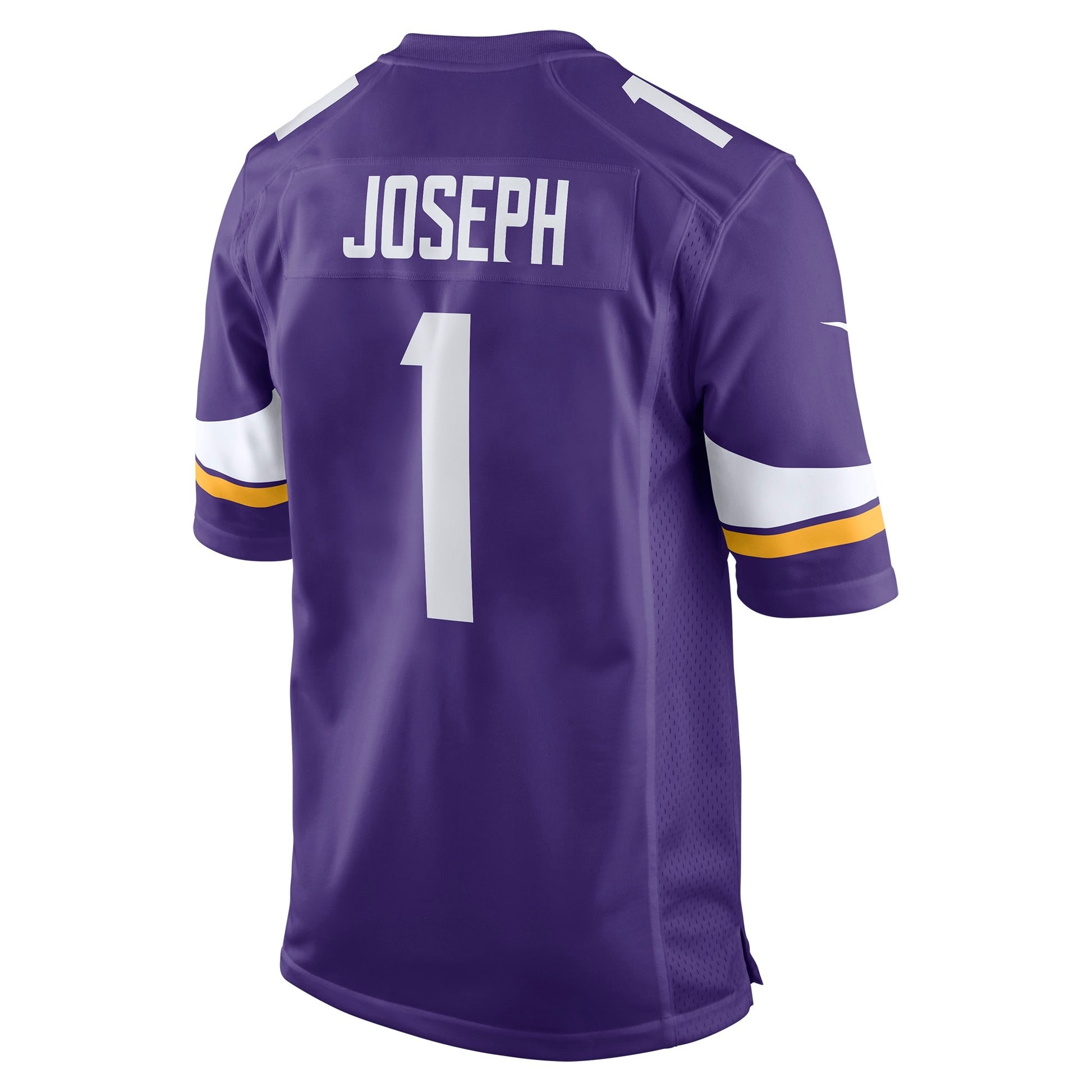 Greg Joseph Minnesota Vikings Game Jersey - Purple football jersey product view 3