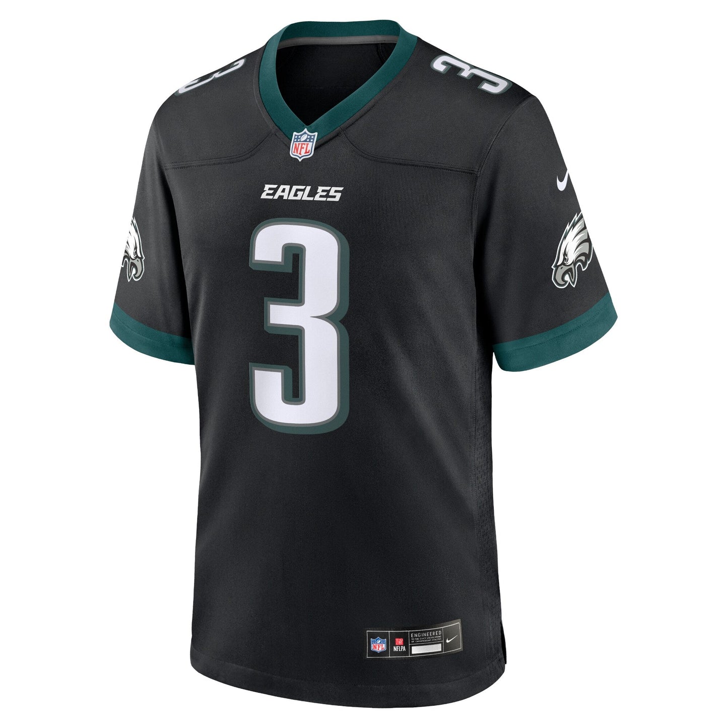 Nolan Smith Philadelphia Eagles Alternate Game Jersey - Black football jersey product view 2