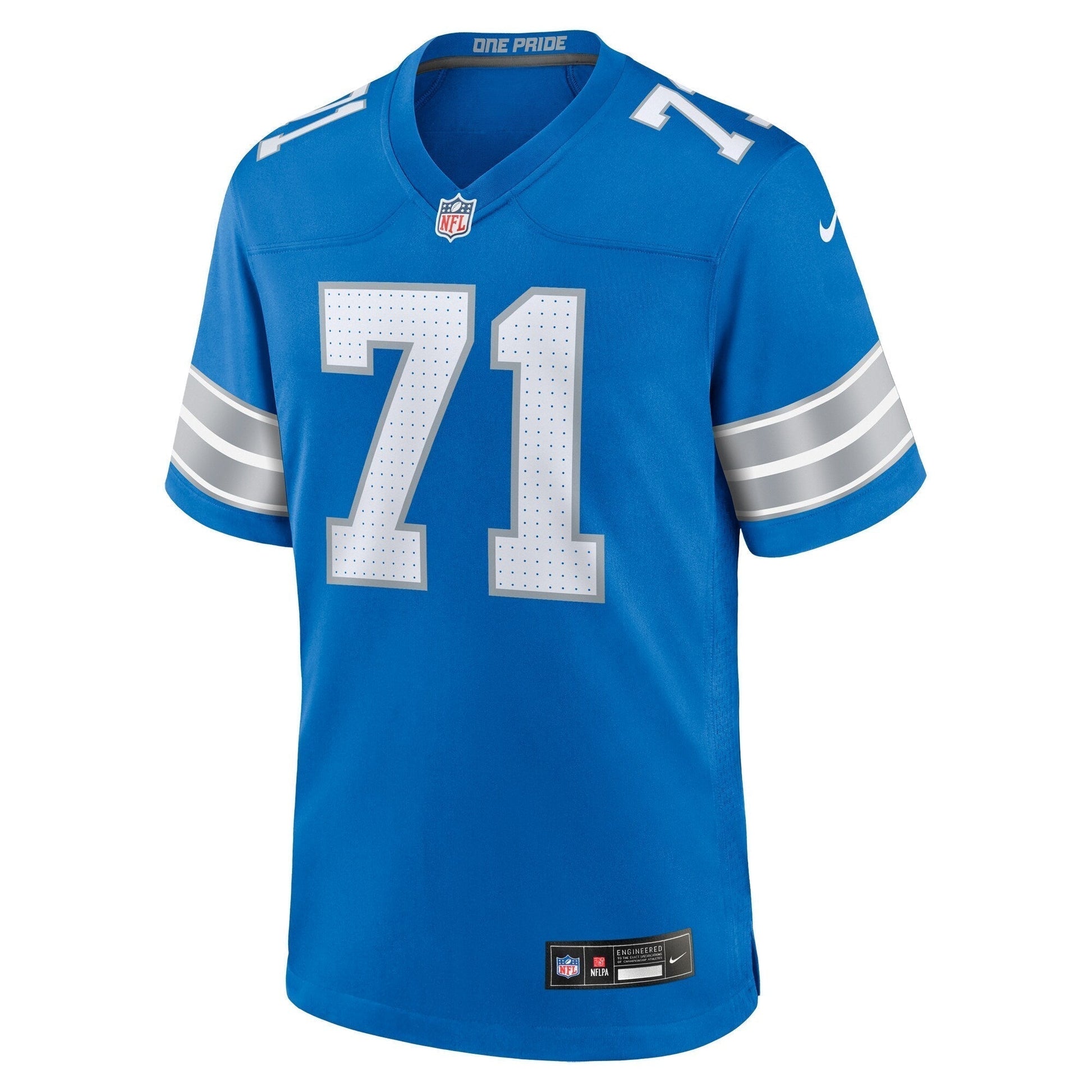 Kevin Zeitler Detroit Lions Game Jersey - Blue football jersey product view 2