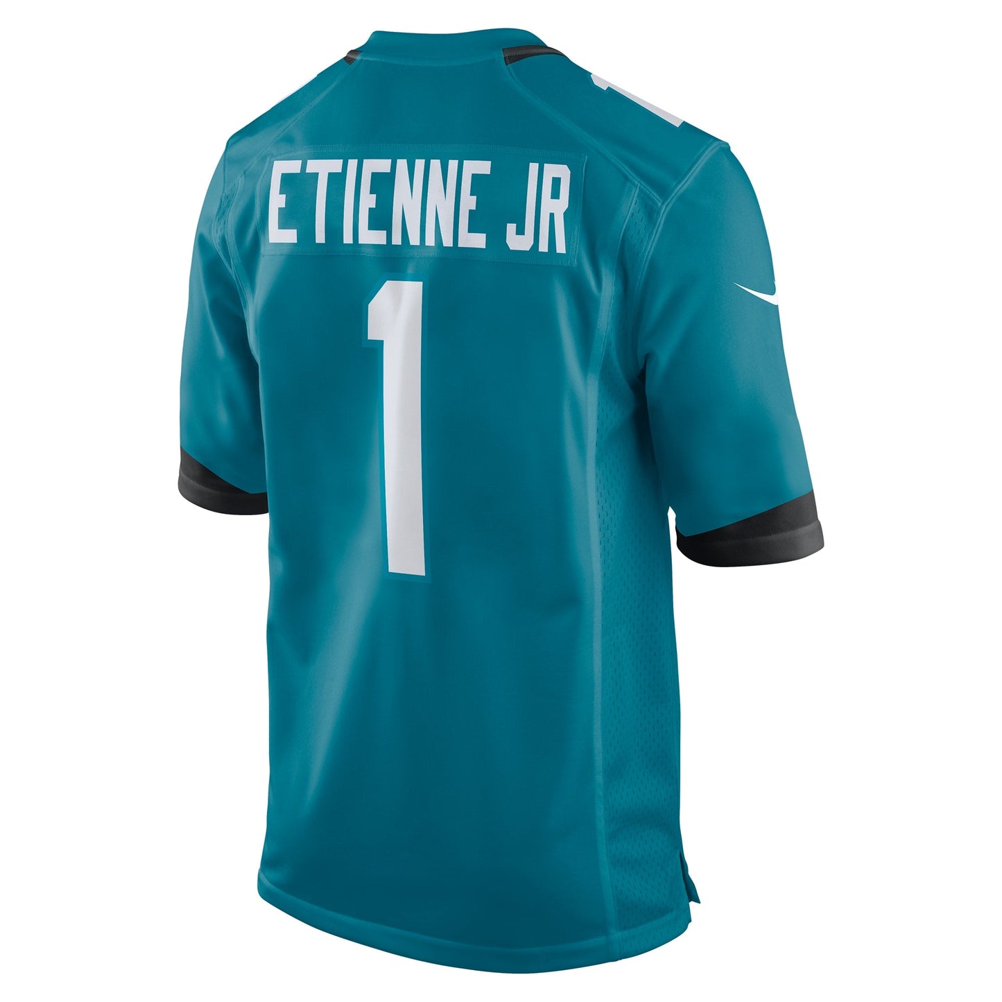 Travis Etienne Jacksonville Jaguars Game Jersey - Teal football jersey product view 3