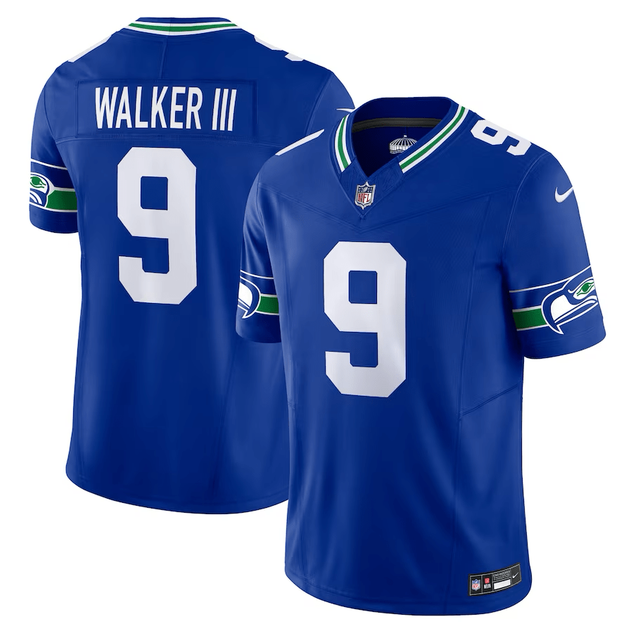 Kenneth Walker III Seattle Seahawks Throwback Jersey football jersey product view 1