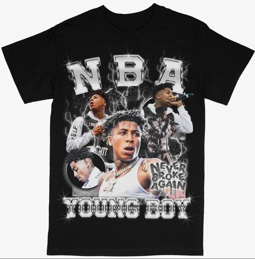 Nba Youngboy Bootleg Tee Vintage 90s Rapper Graphic Tee Unisex T-shirt, Sweatshirt, Hoodie, Long Sleeve Tee - T-Shirt, Sweatshirt, Hoodie