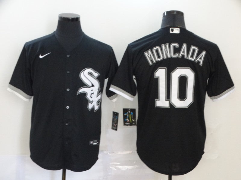 Men's Chicago White Sox Yoan Moncada Black Replica Baseball Jersey baseball jersey product view 1