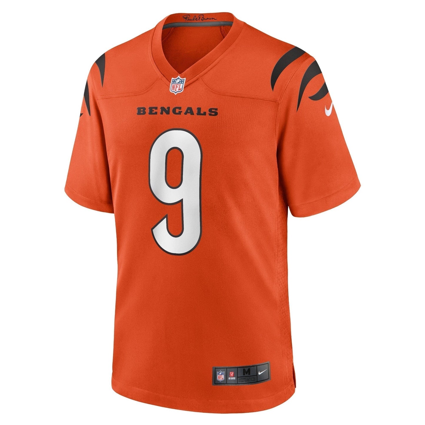 Joe Burrow Cincinnati Bengals Alternate Game Jersey - Orange football jersey product view 2