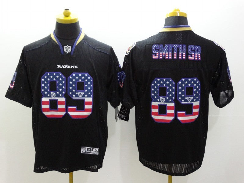 Men's Baltimore Ravens Steve Smith Sr #89 Black Game Jersey1 football jersey product view 1