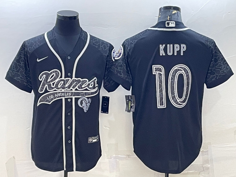 Men's Los Angeles Rams Cooper Kupp Black RFLCTV Limited Jersey Joint Edition football jersey product view 1
