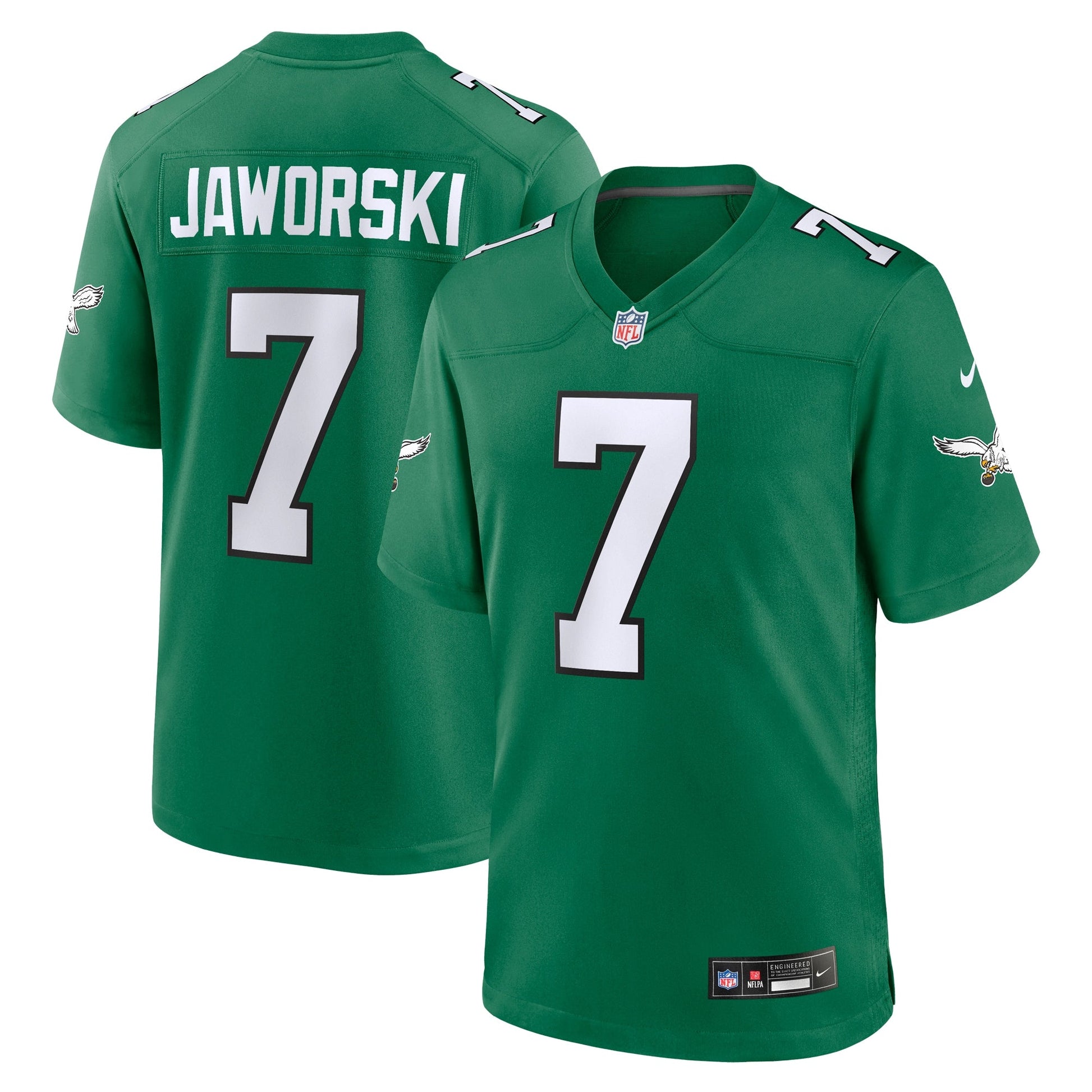 Ron Jaworski Philadelphia Eagles Alternate Game Jersey - Kelly Green football jersey product view 1