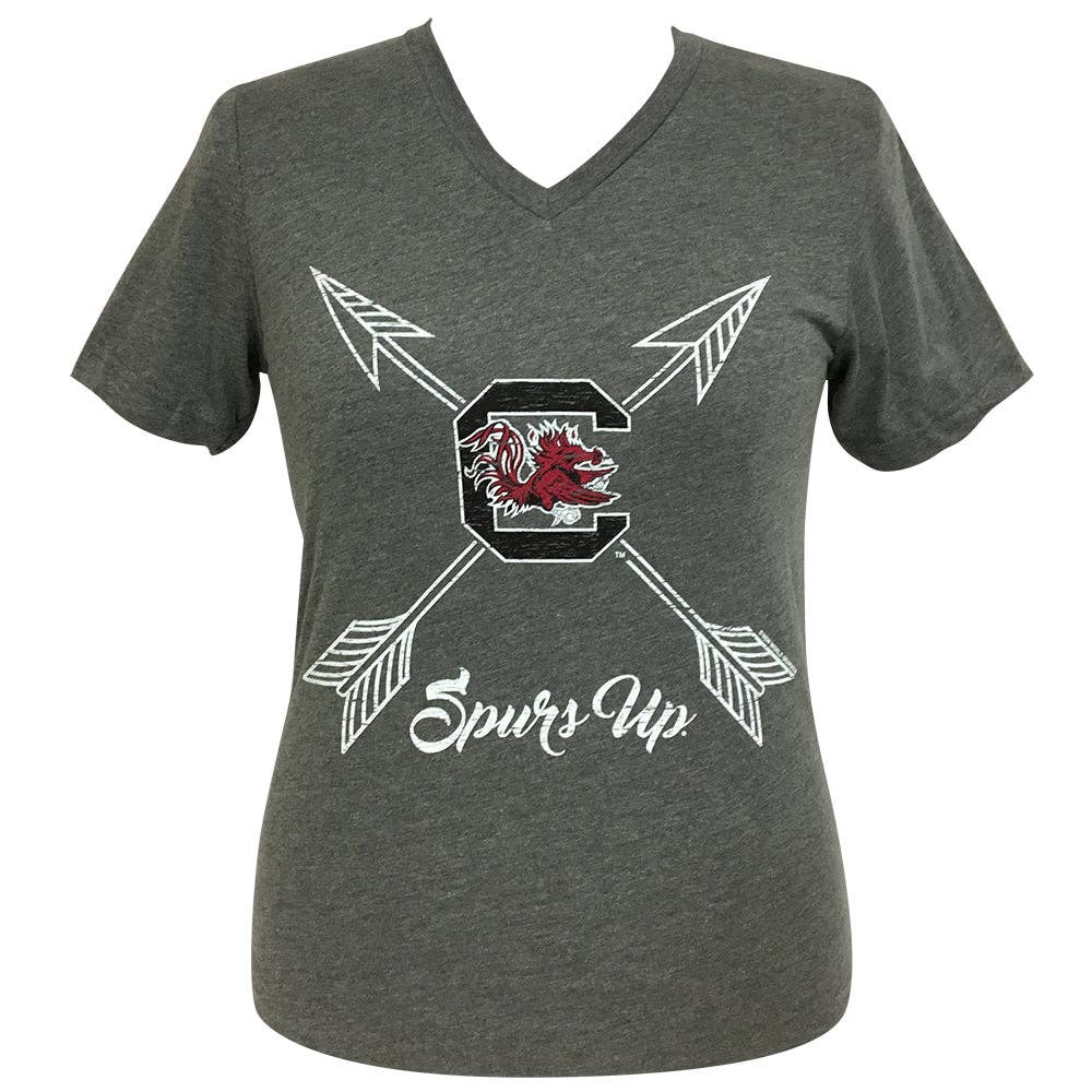 Arrows Spurs Up Grey Sc Short Sleeve V-Neck Tee Unisex T-shirt, Sweatshirt, Hoodie, Long Sleeve Tee - T-Shirt, Sweatshirt, Hoodie