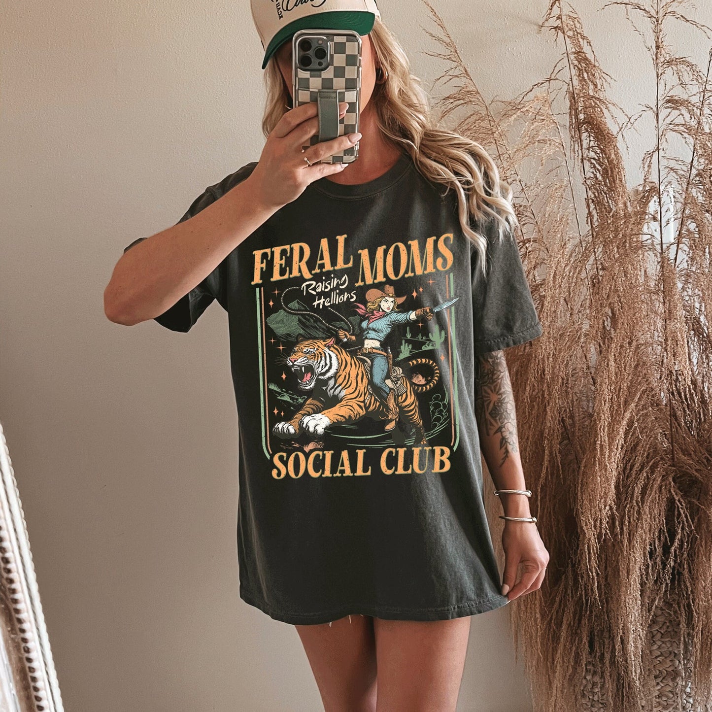 Feral Moms Social Club Tee Unisex T-shirt, Sweatshirt, Hoodie, Long Sleeve Tee - T-Shirt, Sweatshirt, Hoodie