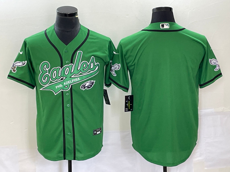 Men's Philadelphia Eagles Kelly Green Blank Jersey football jersey product view 1