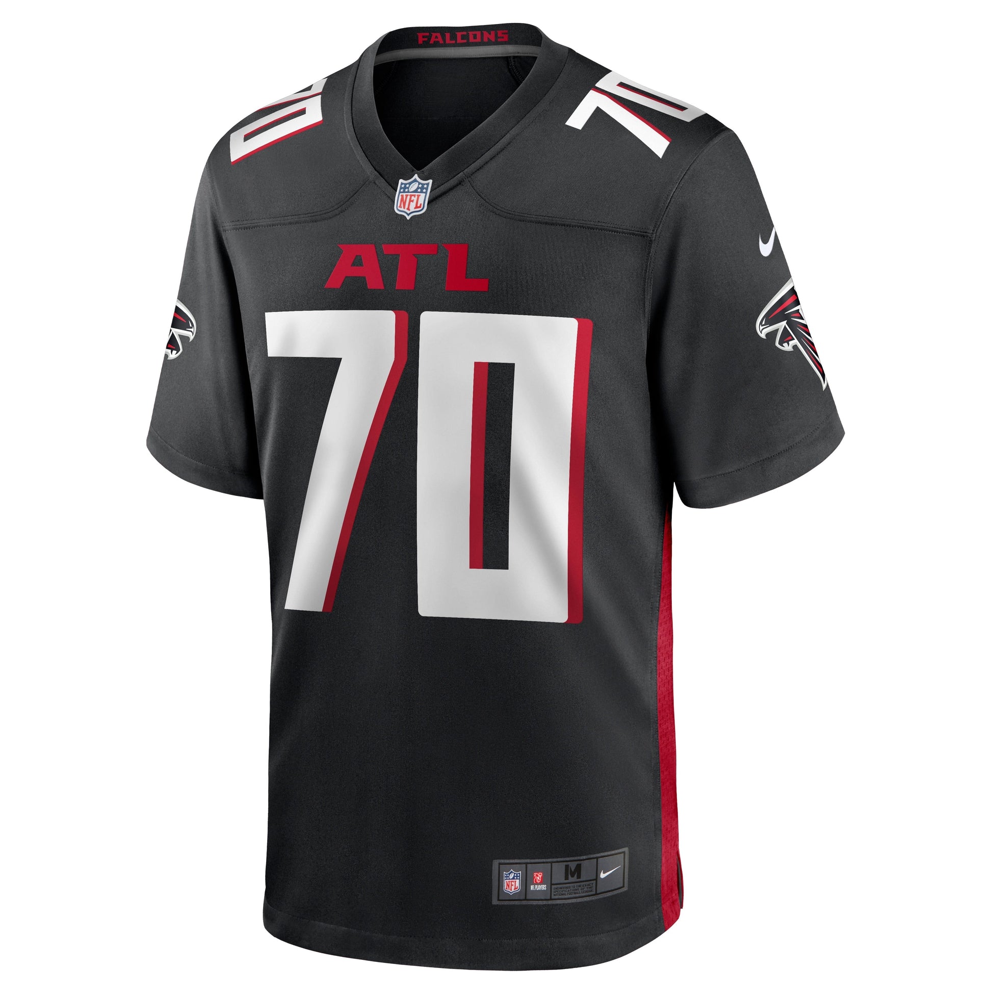 Jake Matthews Atlanta Falcons Game Jersey - Black football jersey product view 2