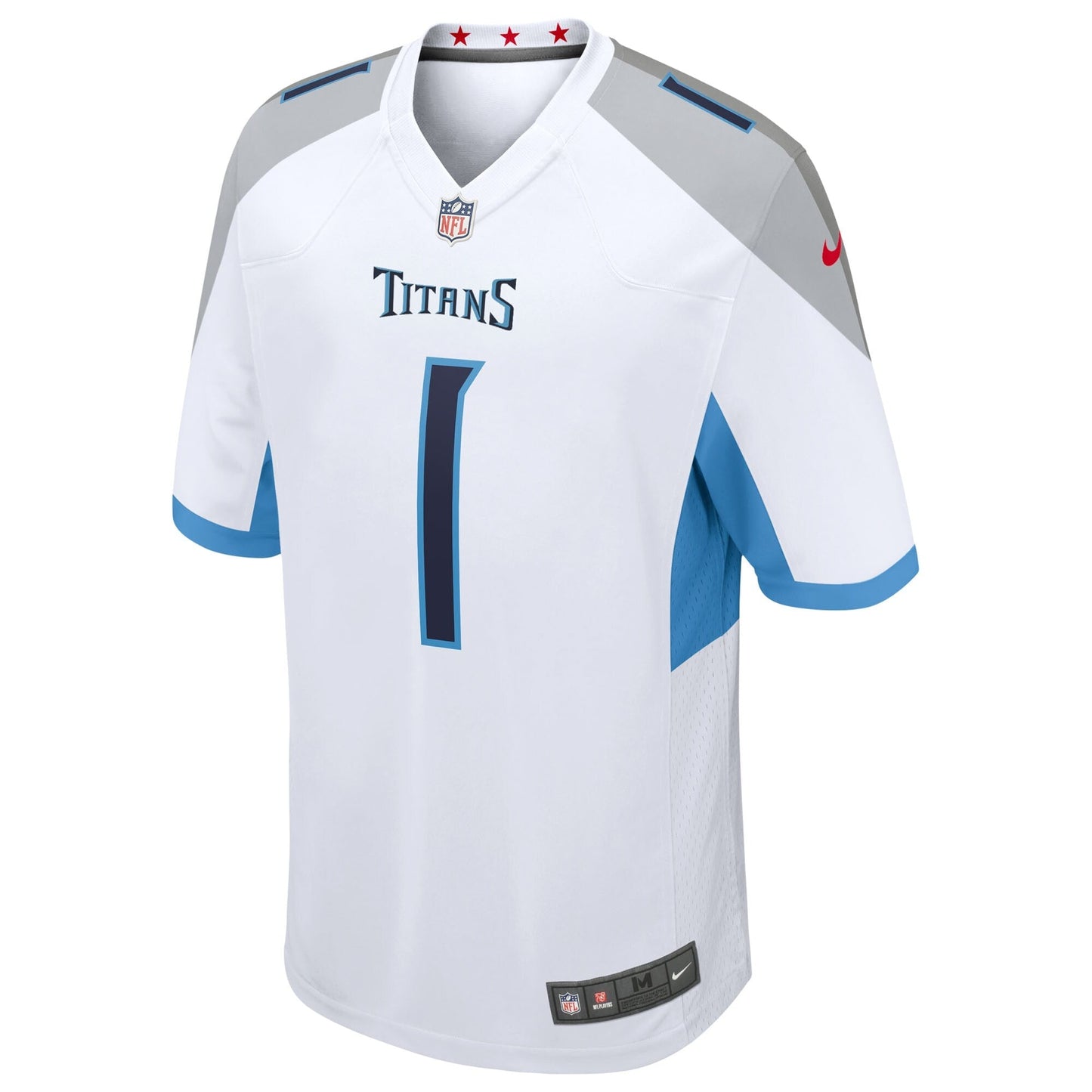 Tennessee Titans Cameron Ward White 2025 NFL Draft First Round Pick Game Jersey football jersey product view 3