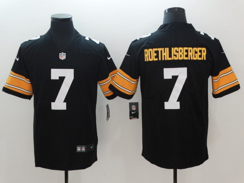 Men's Pittsburgh Steelers Ben Roethlisberger Black Player Game Jersey football jersey product view 1
