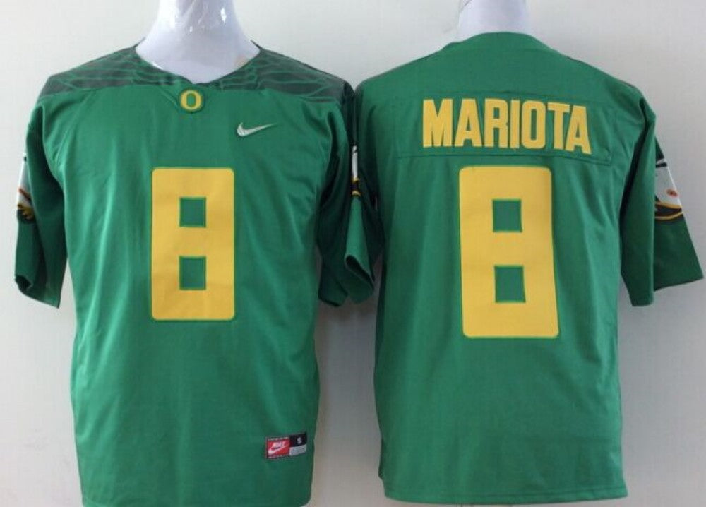 Men's Oregon Ducks Marcus Mariota #8 Green Team Replica Jersey sports jersey product view 1