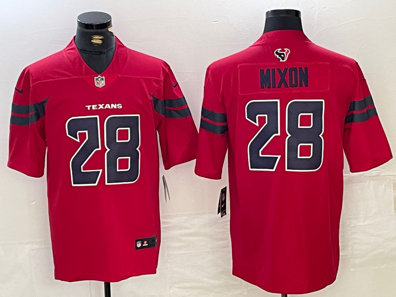 Men's Houston Texans Joe Mixon #28 Red Alternate Game Jersey football jersey product view 1