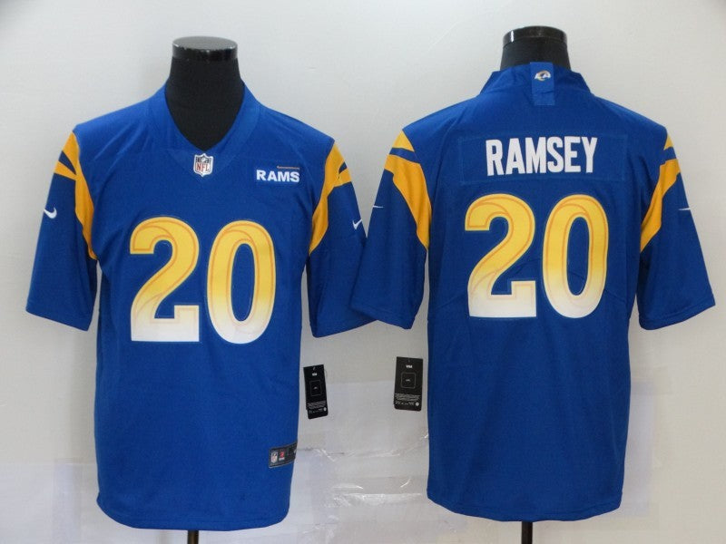 Men's Los Angeles Rams Jalen Ramsey Blue Game Player Jersey football jersey product view 1