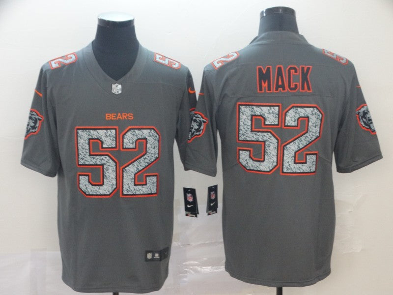 Men's Chicago Bears #52 Khalil Mack Gray Game Jersey1 football jersey product view 1