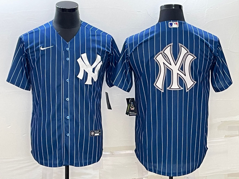 Men's New York Yankees1 Blue Replica Player Jersey baseball jersey product view 1
