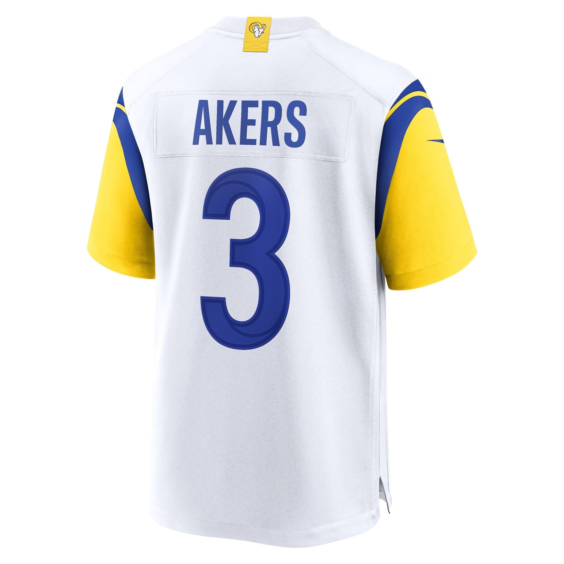 Cam Akers Los Angeles Rams Game Jersey - White football jersey product view 3