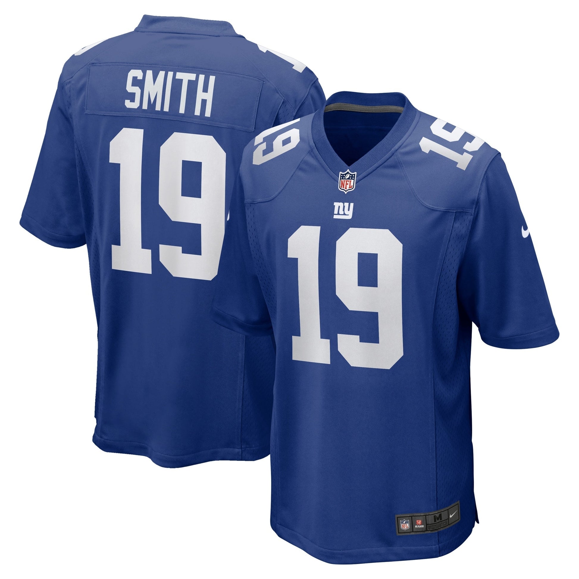 Jeff Smith New York Giants Game Jersey - Royal football jersey product view 1
