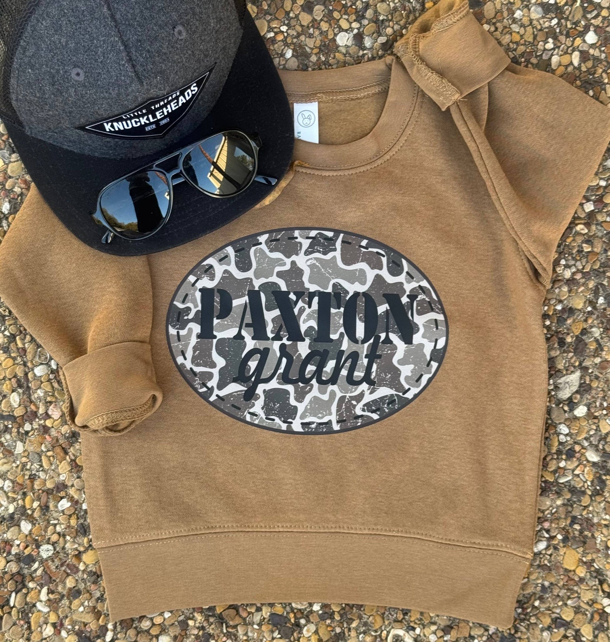Custom Camo Boys Name Sweatshirts Unisex T-shirt, Sweatshirt, Hoodie, Long Sleeve Tee - T-Shirt, Sweatshirt, Hoodie